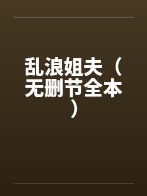 乱浪姐夫（无删节全本）笔趣阁无弹窗